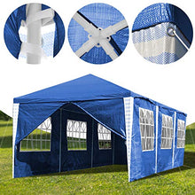 Hengda - Tenda da Giardino, 3 x 9 m, con Pannelli Laterali, Protezione UV, Struttura in Acciaio Verniciato a Polvere, per Matrimoni, Giardini, Feste