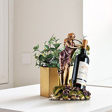 OLDJTK Ornamenti di cremagliera del Vino di Carattere, Artigianato di Ornamento di Resina Rossa (25 * 15.3 * 33.5 cm) Decorazioni del Salotto