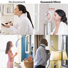 Z-Life 10 X Specchio da Toeletta for Bagno con Lente d'Ingrandimento con Forte Ventosa Girevole A 360 Gradi con Specchio da Viaggio A LED