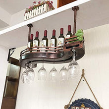 YWYW Portabicchieri da Vino Rosso Portabottiglie da Bar KTV a Testa in Giù Portabottiglie da Vino da Appendere Creativo (Dimensioni: 60 * 23 cm)