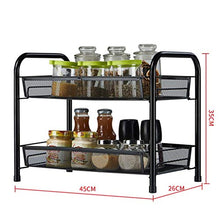 LYM &ripiano di stoccaggio Mensole da Cucina, Tavolo di stoccaggio for la casa Rack di stoccaggio Rack Multifunzione - Doppio Strato Scaffale di Finitura