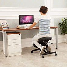 Shengluu Sgabello Bagno PU in Pelle Sgabello Girevole Poltrona Nera Ergonomia Sgabello Regolabile in Altezza Migliorare La Postura (Colore : Nero)