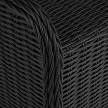 TecTake 800759 Set in Rattan, 2X Poltrone 2X Poggiapiedi 1x Tavolo, Inossidabile, Resistente alle intemperie, incl. Cuscini - Disponibile in Diversi Colori (Nero | No. 403350)