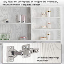 Armadietti a specchio Impermeabile Specchio Bagno WC A Parete Mobile A Specchio da Bagno con Anta Mobile Portaoggetti da Bagno A Muro (Color : Bianca, Size : 60 * 12.5 * 70cm)