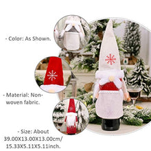 Amosfun 4 Pezzi di Vino di Natale Copre Sacchetti Regalo di Vino Gnomo Svedese Accessori da Tavola di Natale per Festa di Carnevale di Natale (Colore Misto)