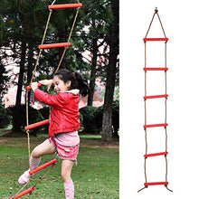 ffu Scala da Arrampicata per Bambini, Attrezzature per Lo Sport All'aperto per Scaletta da Arrampicata A Corda Single-Ended