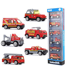 XIANBAO Classic Metal Series Vehicles, City Rescue Team Real Metal Classic Gift Bag 6 Auto pressofuse da Collezione 1: 64,6 Auto da Collezione per Bambini Ragazzi 2-4 Anni (Rosso)