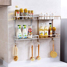 Forte Stickiness Mensole Bagno Angolo Bagno Doccia Caddy No Foratura Storage Basket Holder Rustproof Kitchen Rack Unità Acciaio Inox Oro