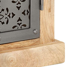 vidaXL Legno Massello di Mango Credenza con Ante in Acciaio Madia Mobile Armadietto Armadio Mobiletto Alto Portaoggetti Cassa Mobili 60x35x75 cm