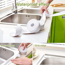 Nastro Sigillante Impermeabile, Nastro Flex Roll, Autoadesivo Profili in Pvc, Utilizzato per Piastrelle da Cucina/Bagno,Bordo Vasca da Bagno
