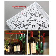 Supporto per calici da appendere, design antico con telaio a forma di cavo, da parete con supporto in vetro, supporto in ferro da stiro (nero, bianco)