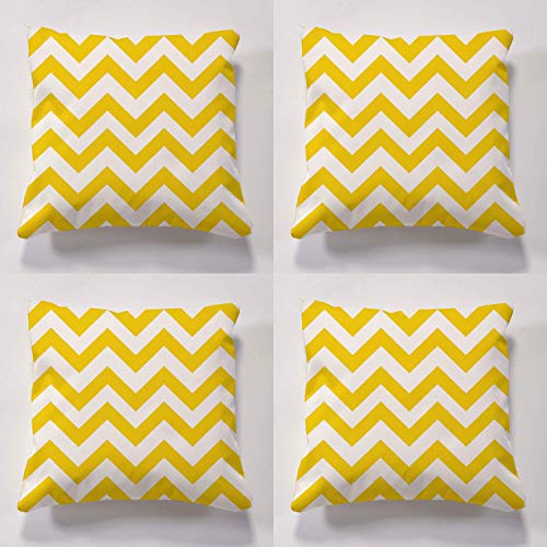 Set di 4 cuscini da giardino, 4 cuscini da esterni, 4 cuscini Cheveron Cushiosns perfetti per interni ed esterni
