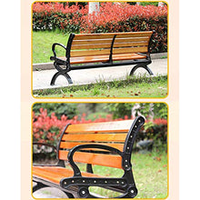 Stool child Panchina del Parco Panca da Esterno in ghisa, Giardino Poltrona Sedia da Giardino a 2 posti, Area scenica/Sedia Attesa Quadrata Panca in Legno massello Adatta per terrazzo/corridoio