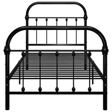 mewmewcat Struttura Letto Struttura in Metallo Nero Famiglia Pratico giroletto, Camera da Letto giroletto in Metallo Stile Moderno 213 x 111 x 109 cm (Lunghezza x Larghezza x Altezza)