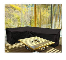 MLXIUXIU Copertura per mobili da esterni, impermeabile, a forma di L, per divano da giardino, a forma di L, per divani a forma di sinistra, 286 x 222 cm, a forma di V