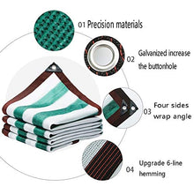 WXQIANG - Telone parasole a strisce per uso domestico, protezione solare per balcone, tetto da giardino, protezione solare, isolamento termico, colore verde e bianco, dimensioni: 3 x 5 m