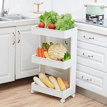 LYM &ripiano di stoccaggio Storage Cucina Scaffale, da Terra Domestica Multifunzionale Rack Bagagli Trolley -3 Strato Scaffale di Finitura