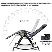 Sywlwxkq Sedia a Dondolo Pieghevole da Salotto con Cuscino Rimovibile, Sedia a Sdraio da Giardino a gravità Zero Sedia da Campeggio Portatile Regolabile da Spiaggia