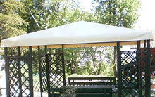 TUTTOPERGOLE Telo in PVC di Ricambio Tetto Gazebo 3X3 m (Avorio)