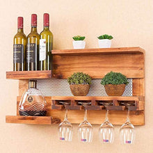 YZ-YUAN Portabottiglie da Vino Portabottiglie da Parete in Legno Portabottiglie da Parete in Legno Portabottiglie da Parete Calici da Parete Portabottiglie Portaoggetti