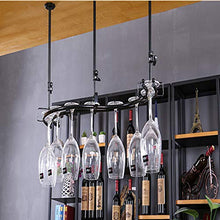 FYLHX Appeso Vino Cremagliera di Vetro Metallo Portabicchieri da Vino Elegante semplicità Vino Rack Regolabile Cremagliera del Bicchiere di Vino per Home Bar Sala da Pranzo Cucina