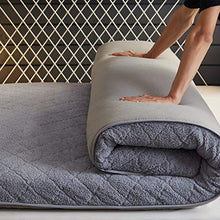 Spesso Peluche Materasso Tatami,Tradizionale Morbido Traspirante Tappeto da Pavimento Tatami Giapponese Futon Materasso Letto per Casa Dormitorio Studentesco Grigio 150x190cm(59x75inch)
