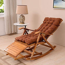 Sedia Lounge Sedia Regolabile Chaise Reclinabile Bamboo Sedia a Dondolo Pieghevole Pieghevole Sedia a Sdraio Portatile per Giardino Prato a Sdraio Backyard