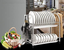 LYM &ripiano di stoccaggio Scaffale di Scarico for stoviglie in Acciaio Inossidabile, scaffale da Cucina Multifunzione Scaffale da Cucina -2 Strati Scaffale di Finitura