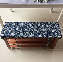 Lovemorebuy - Cuscino per panca lunga con lacci di fissaggio, cuscino per panca da giardino, 2 o 3 posti, materasso di ricambio per interni ed esterni, lavabile (87 x 28 x 4 cm, D)