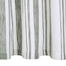 vidaXL 2X Tende con Anelli Classici Eleganti Moderne Tendaggi per la Casa Rivestimento Finestre Privacy in Metallo Cotone 140x225cm Verde a Strisce