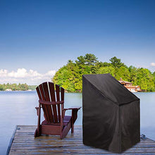 Copertura per sedia da giardino impilabile per sedie da giardino, resistente poliestere, impermeabile, antivento, anti-UV, copertura per mobili da esterni, 65 x 65 x 80/120 cm