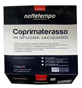 COPRIMATERASSO 1 PIAZZA SINGOLO SPUGNA JACQUARD CONFORT NOTTETEMPO GABEL