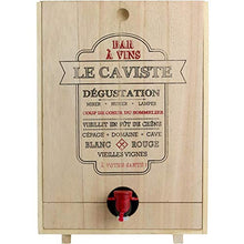 Totally Addict KV7233 - Dispenser per bevande con rubinetto, cantina e coprivaso da vino, in legno beige, altezza 31,5 x 16 x 22 cm