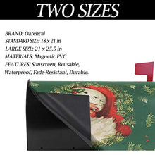 Retro Babbo Natale Natale Ghirlanda postale Cover Magnetica Inverno Natale Verde Grande Posta Casella Involucri Giardino Cortile Decorazione Casa Oversize Dimensioni 64,8 cm x 53,3 cm
