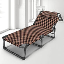 tayer Lettino Prendisole Sdraio Pieghevole con Cuscino,Lettino Pieghevole in Alluminio, per Giardino Patio Esterno sedie a sedie a Sdraio reclinabile Caricamento Fino a 200 kg (Marrone)