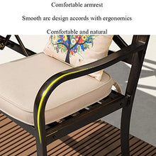 Mobili da giardino 59 pollici panchina da giardino terrazza, Con tavolo centrale regolabile Sedia con struttura in ghisa antiruggine, Panca da giardino per il tempo libero con schienale e braccioli