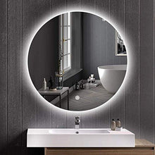 Specchio da toeletta Led con luce Specchio per il trucco Lavandino da parete Specchio da bagno rotondo Specchio rotondo Specchio da toilette anti-appannamento Specchio di bellezza (Dimensioni: 50 cm