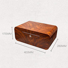 DZSF Grande capacità di Legno Solido Cedar Cigar Humidor, Europeo Cedro Cedro Legno Dipinto Cigar Box Humidor con umidificatore, igrometro e Blocco