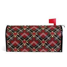 San Valentino S Day Cuori Tartan Plaid Matrimonio Casella Postale Coperture Magnetiche Giardino Cantiere Casa Decor Dimensioni Standard 53,3 cm x 45,7 cm