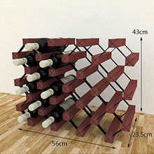 YWYW Ornamenti per portabottiglie portabottiglie in Legno massello Portabottiglie per Vino Home Restaurant Cantina per Vini Bar (Dimensioni: 56 × 23 5 × 43 cm)