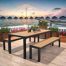 N/Z Attrezzatura Quotidiana Tavolo da Esterno e Sedia Combinazione semplicità Giardino Hotel Vista Mare Balcone Rettangolo Tavolo da Esterno Cortile Tavolo da negoziato e Sedia