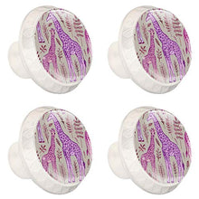 Giraffa rosa 4 PCS Pomelli per Porta, Pomolo per Mobile, Pomelli per Mobili con Viti, Maniglia per Armadietto, Pomelli per Porta, Pomelli per Cassetti per Porta, Armadio, Cassetto e Credenza