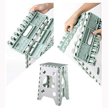 Compatto e Facile da riporre, Sgabelli Antiscivolo per Cucina, Bagno, Bambini, Adulti, Sgabello Pieghevole, Sgabello Pieghevole in plastica con Manici, ripiano Superiore Antiscivolo Verde.