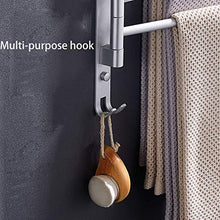 LHQ-HQ. Rotazione portasciugamani Bagno Rack Viti Quattro aste Ganci Punch-Liberi da Bagno Incorporato Alluminio dello Spazio Bagno mensola mensole a Parete portasciugamani Bagno