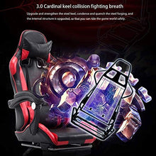 DINGZXC Sgabelli da Bar Sedia da Gioco Sedia E-Sport Di Grandi Dimensioni ， Sedia Girevole Ergonomica Ed Esecutiva con Poggiatesta e Cuscino Lombare Regolabile,Blakc White