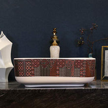 Lavandino del bagno del lavabo della porcellana di arte della pittura della mano di stile della pittura a mano d'annata dell'Europa dei gingilli del lavandino del lavandino