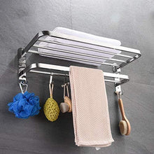 WLVG Portasciugamani per Bagno a Parete, portasciugamani in Acciaio Inox con Barre portasciugamani, portasciugamani a Parete, mensola portasciugamani, 60 cm