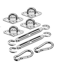 Fanaticism  - Accessori di fissaggio per parasole, set per montaggio quadrangolare in acciaio inox