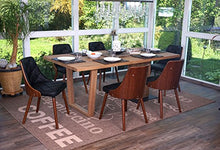 Set 2x sedie sala da pranzo soggiorno Osijek design elegante 53x50x82cm legno ~ ecopelle nero