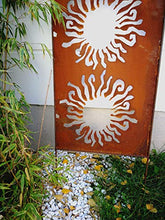 Zen Man ruggine Giardino frangivista in Metallo 1 mm ruggine Recinzione Giardino Decorazione antiruggine Parete frangivista H165 x 50 cm 030935-1